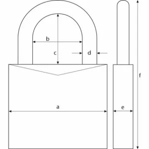 ABUS Messing-Hangschloß Typ 85/40 HB SB Größe: 40 Mm, Bügelstärke: 6 Mm, Bügelhöhe: 40 Mm 13