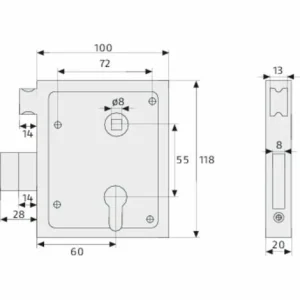 Abus Aufschraubschloss ASS SF BB SB 12