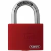 ABUS Zylindervorhangschloss T65AL/40 Rot Lock-Tag Schlossk.-B.43mm Alu.versch.-schl. 5