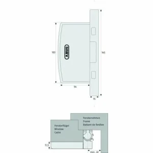 ABUS Fensterschloß FAS97 Weiss Ausführung: 9